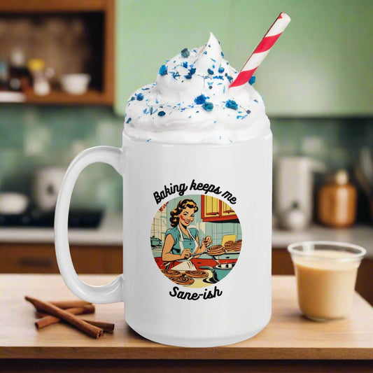 Sane-ish White glossy mug